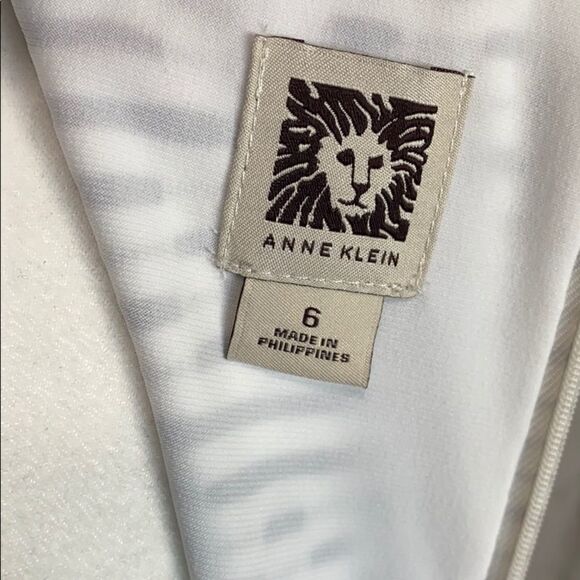 Anne Klein Black and White Ripple Cap Sleeve Midi Dress Size 6  325 - Picture 10 of 14